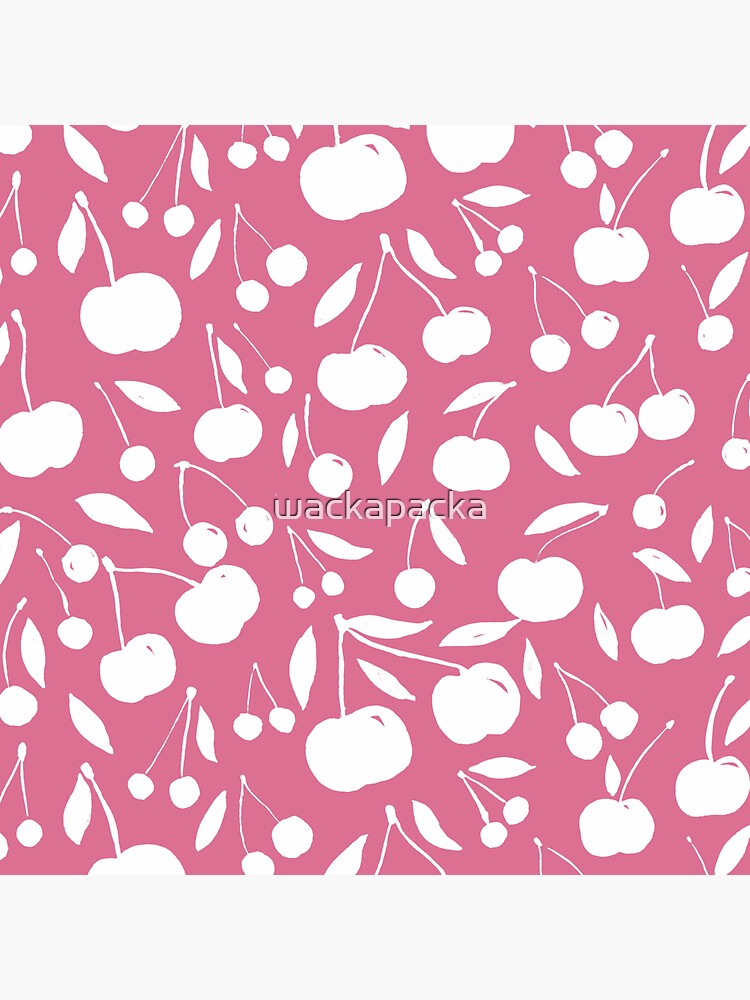 Cherries pattern - pink by wackapacka