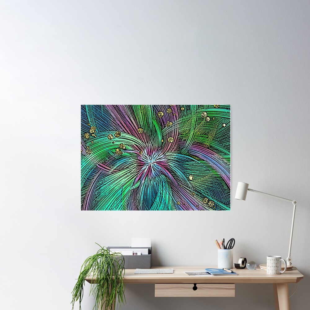 Eclectic Colorful Abstract Artwork Poster
