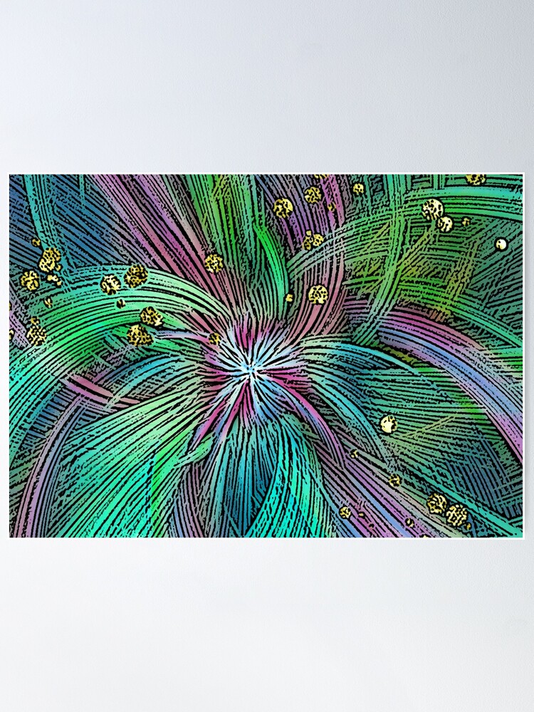 Alternate view of Eclectic Colorful Abstract Artwork Poster