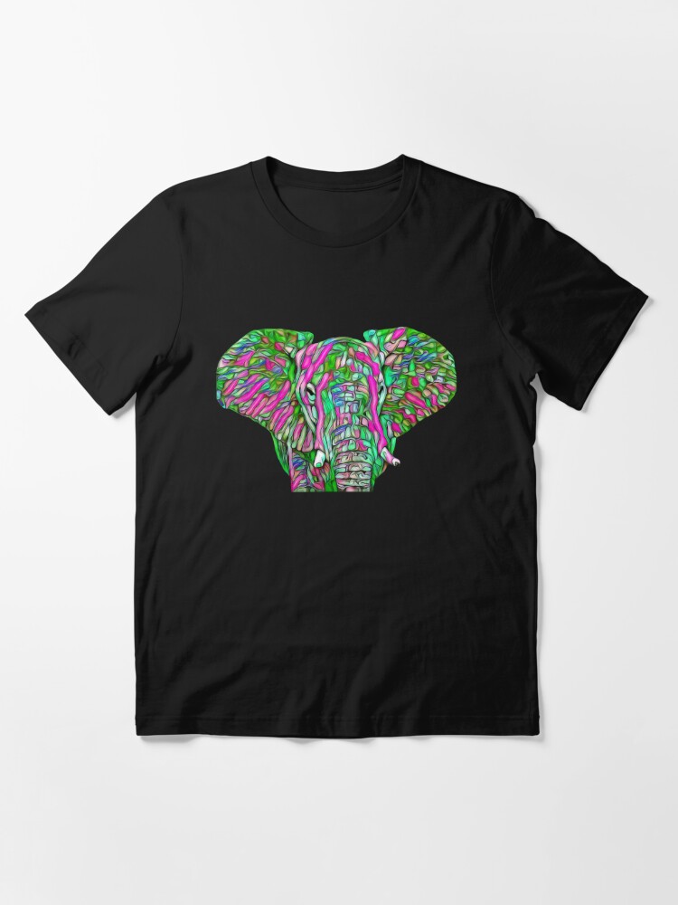 Alternate view of Colorful Decrotive Elephant Head Essential T-Shirt