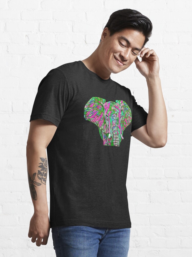 Alternate view of Colorful Decrotive Elephant Head Essential T-Shirt