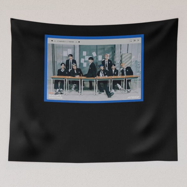 Item preview, Gift For Men Premium Ateez Light Blue Vintage Photograp designed and sold by JadeMckay083.