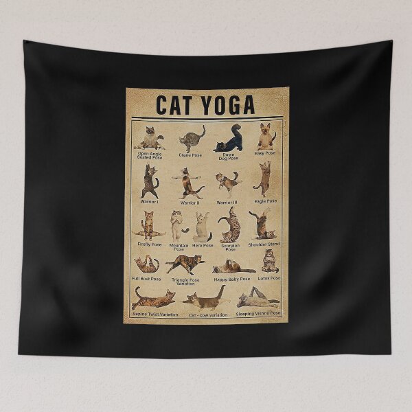 Item preview, Cat Yoga art cats lover designed and sold by Alexanderhishop.