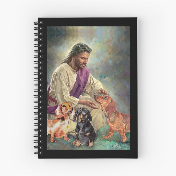 Item preview, Dachshund Restored Gospel of Jesus art designed and sold by cevyl49.