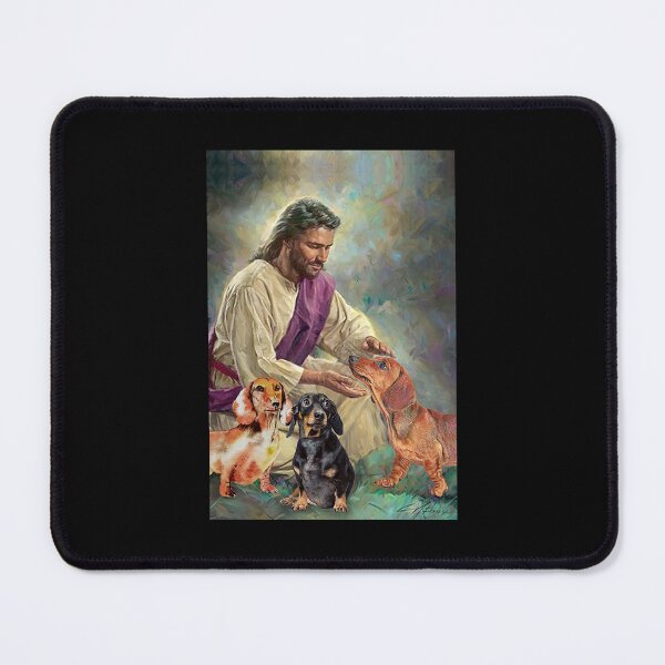 Item preview, Dachshund Restored Gospel of Jesus art designed and sold by cevyl49.
