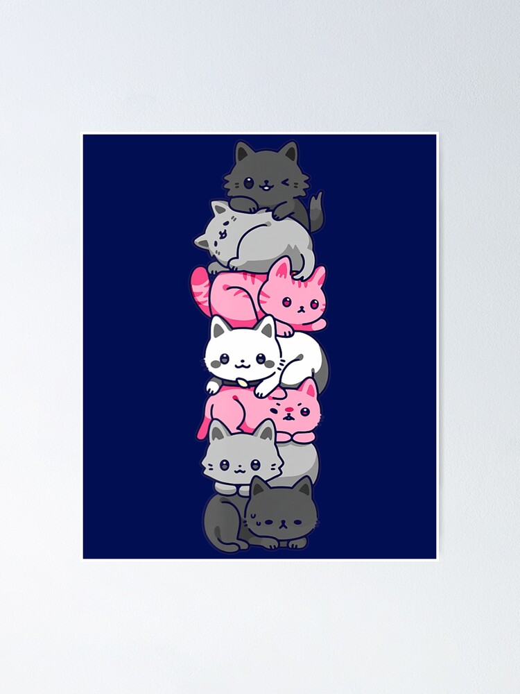 Demigirl Pride Cat Lgbt Demi Girl Flag Cute Kawaii Cats Poster For Sale By Duyrammm Redbubble 2039