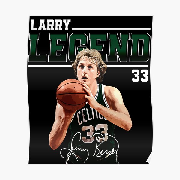 Póster «Larry Bird Larry Legend Basketball Signature Vintage Retro 80s ...