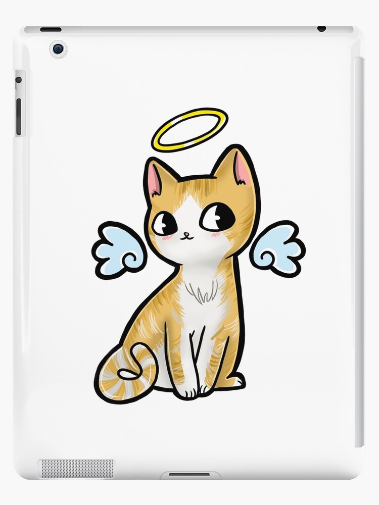 Kawaii Angel Cat Ipad Case Skin By Maddisonlea Redbubble