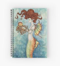 Mermaid and Octopus Spiral Notebook