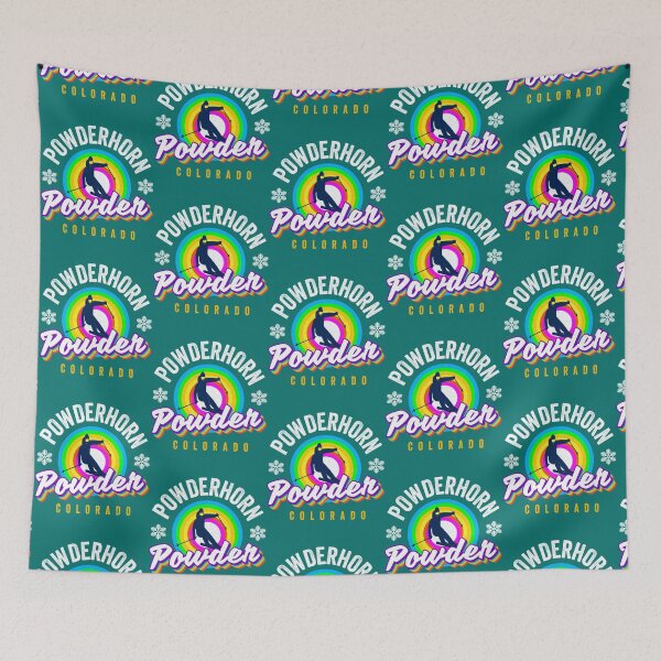 Item preview, Powderhorn Ski Colorado Retro Color Powder Co skiing Gear Pullover    designed and sold by ClaraDeenaz.