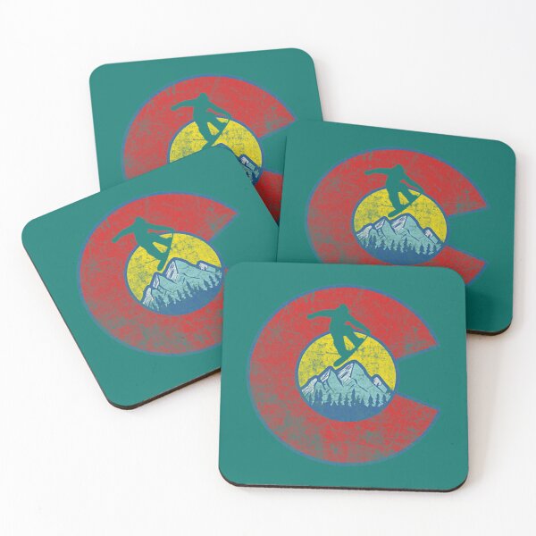 Item preview, Retro Colorado Flag Snowboarder Tee - Snowboarding Mountain    designed and sold by ClaraDeenaz.