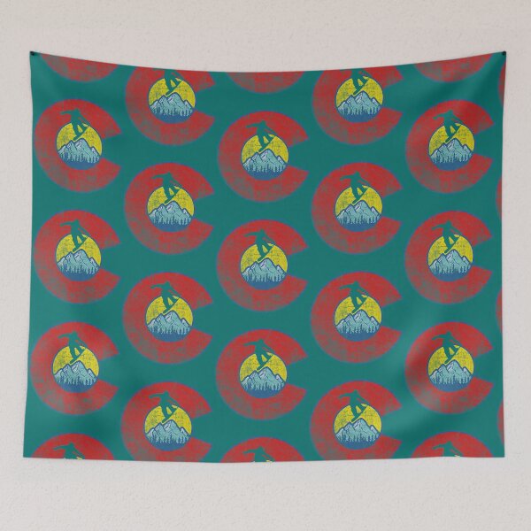 Item preview, Retro Colorado Flag Snowboarder Tee - Snowboarding Mountain    designed and sold by ClaraDeenaz.