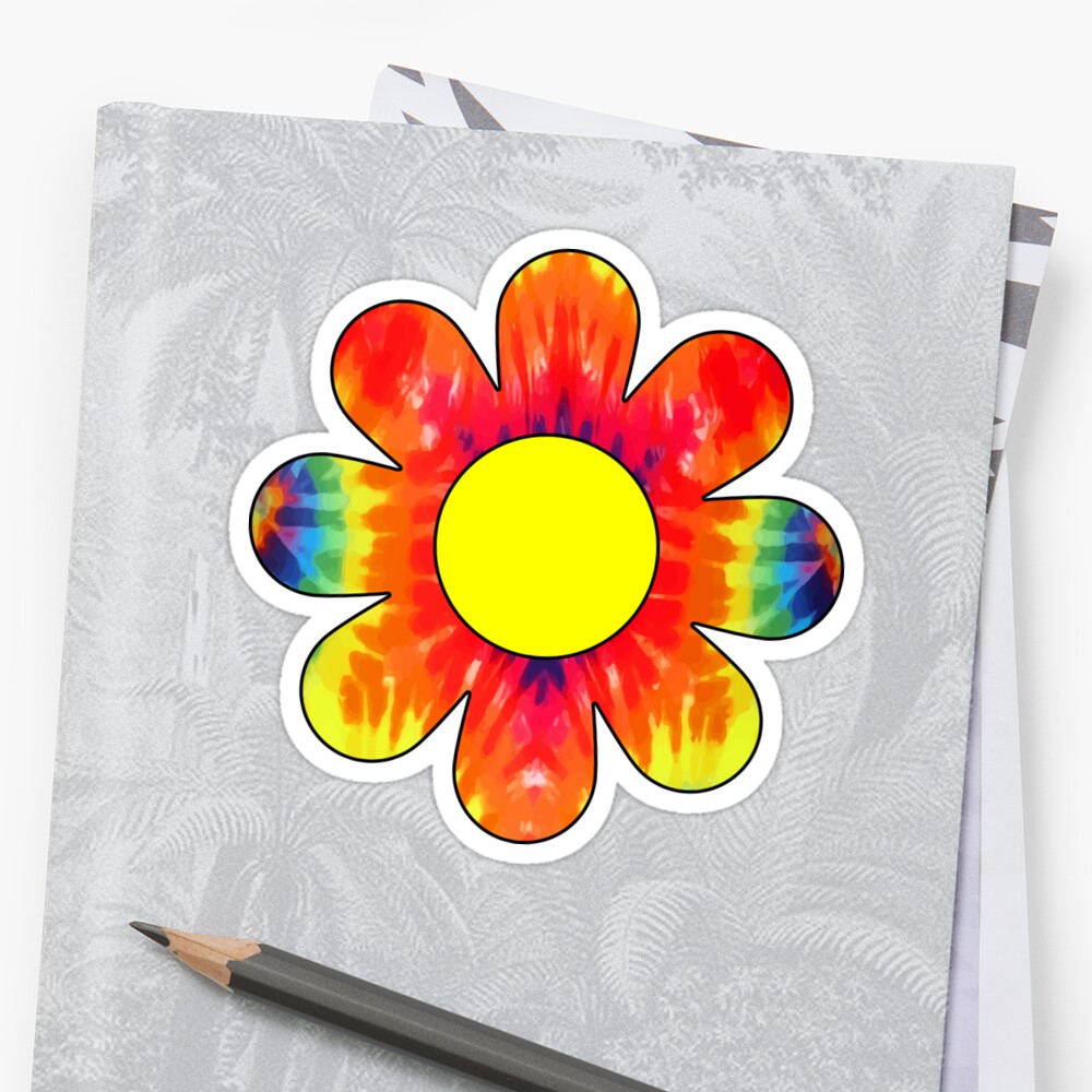 "HIPPIE BOHO FLOWER HIPPY COLORFUL PATTERN DAISY SUNFLOWER 3" Stickers ...