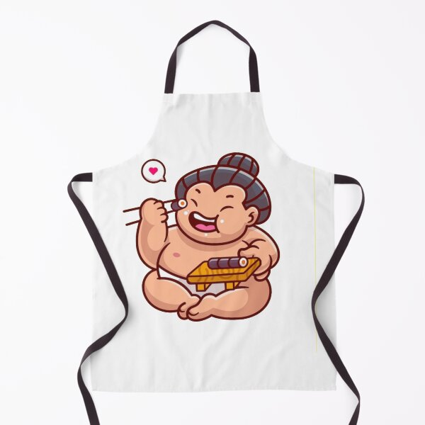 Item preview, cute sumo eating sushi designed and sold by MethukaT.