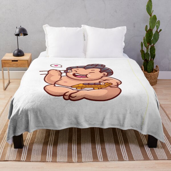 Item preview, cute sumo eating sushi designed and sold by MethukaT.
