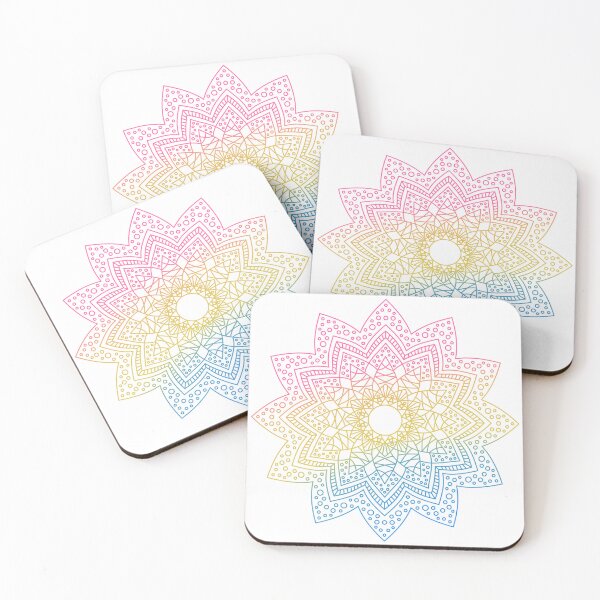 Item preview, Mandala Subtle Abstract Pan Pride Flag Pink Blue designed and sold by cashewdays.