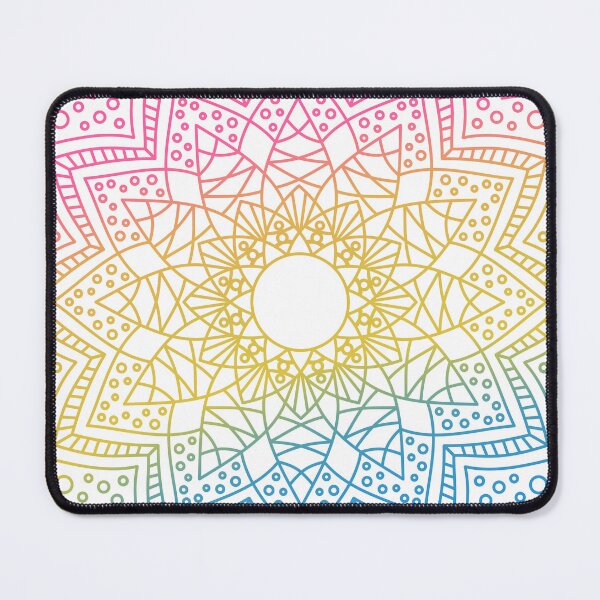 Item preview, Mandala Subtle Abstract Pan Pride Flag Pink Blue designed and sold by cashewdays.