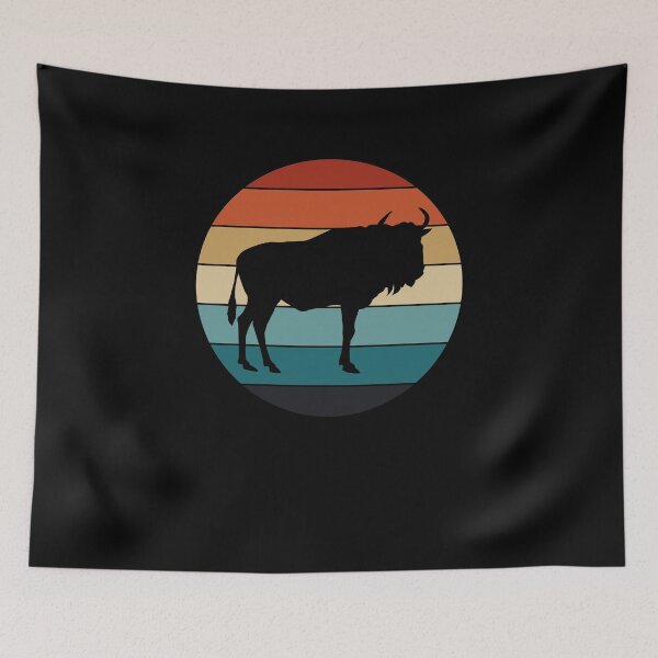 Item preview, Retro Africa Wildebeest Animal designed and sold by ornamio.