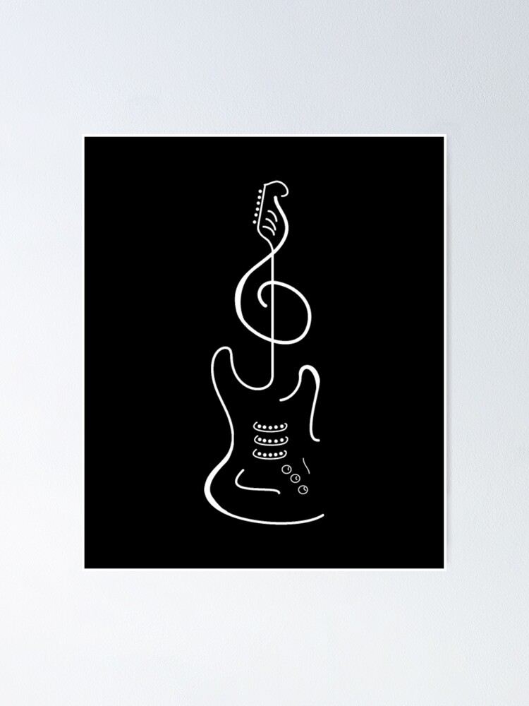 "Guitar EGuitar Band Note" Poster for Sale by ShoeDaisy Redbubble