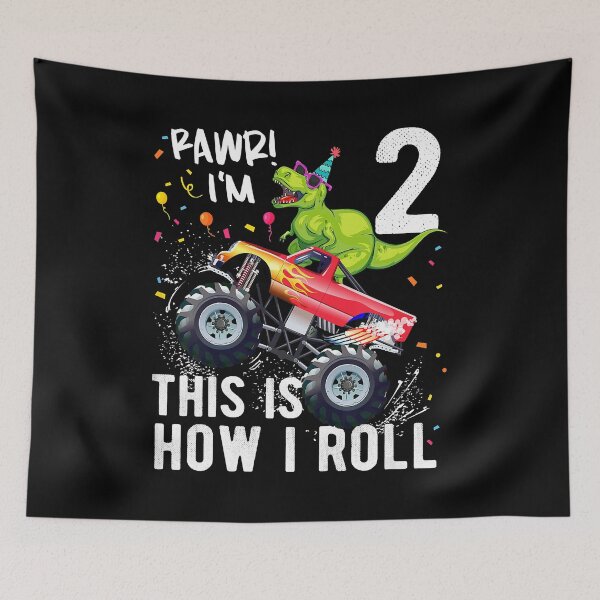 Item preview, Rawr I'm 2 This Is How I Roll T Rex Dinosaur Monster Truck 2nd Birthday Boys And Girls designed and sold by MalloWilli.