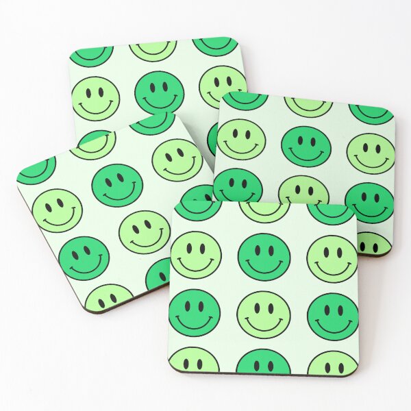Item preview, Green Smiley Faces Pattern designed and sold by q-carroll.