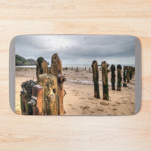 Item preview, Worn Groyne At Sandsend Beach, Yorkshire, UK designed and sold by Paul Thompson Photography.