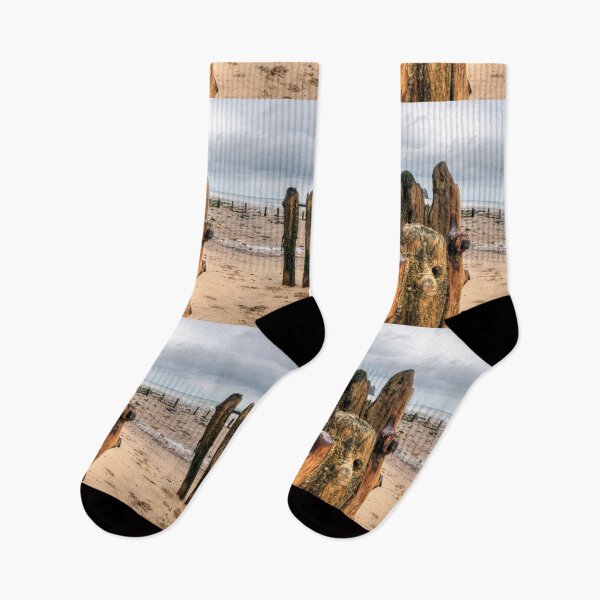 Item preview, Worn Groyne At Sandsend Beach, Yorkshire, UK designed and sold by Paul Thompson Photography.