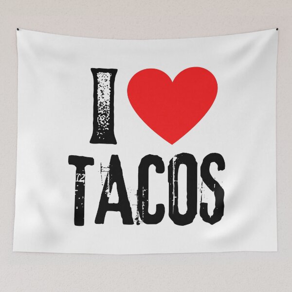 Item preview, I Love Tacos - I Heart Mexican Food Lover Gift designed and sold by foodiemarie.