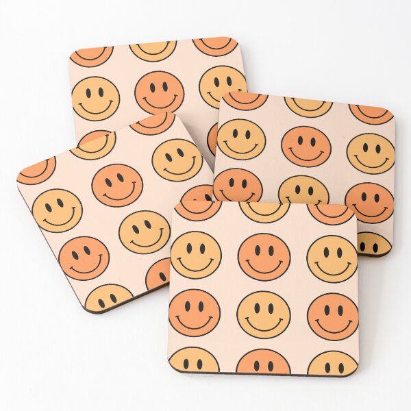 Artikelvorschau, Orange Smiley-Muster entworfen und verkauft von q-carroll.