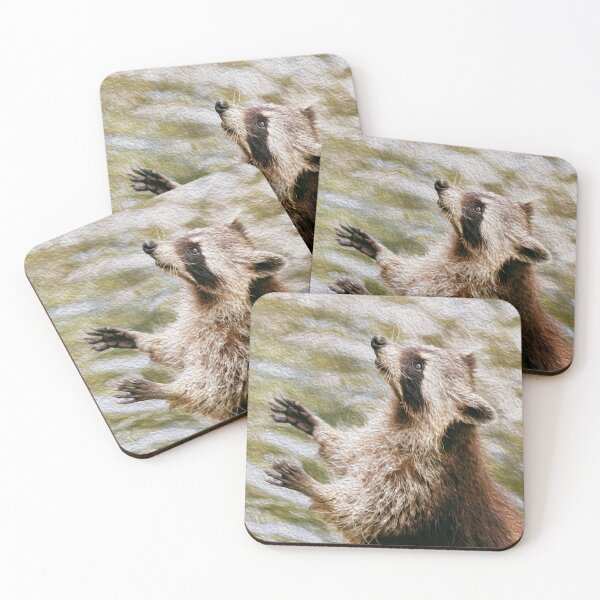 Item preview, Cute Racoon Begging for food designed and sold by friendlyfauna.