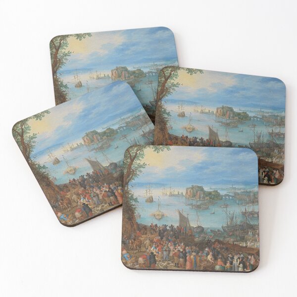 Item preview, Large Fish Market (1603) - Jan Brueghel the Elder designed and sold by SALON DES ARTS.
