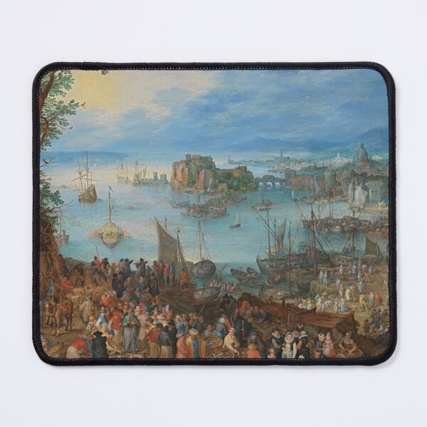 Item preview, Large Fish Market (1603) - Jan Brueghel the Elder designed and sold by SALON DES ARTS.