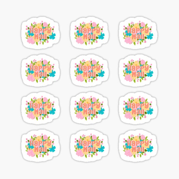 Floral Bouquet Happy Mail Set Sticker
