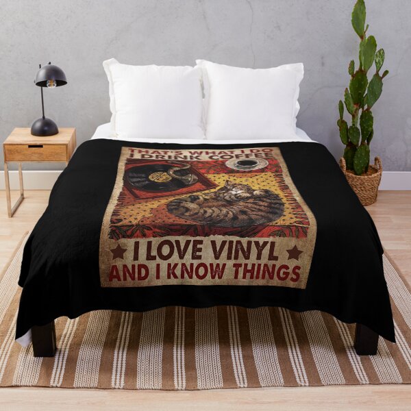 Item preview, That's what i do i drink coffee i love vinyl and i know things cats lover designed and sold by sellexxf69.