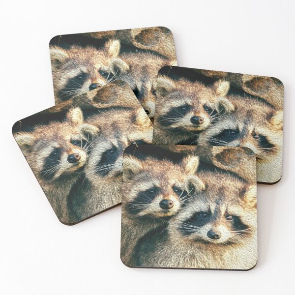 Item preview, Racoon Friends Snuggling designed and sold by friendlyfauna.