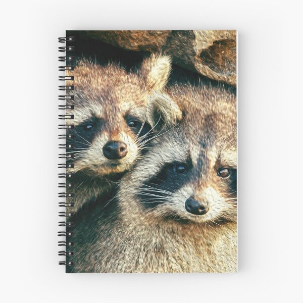Item preview, Racoon Friends Snuggling designed and sold by friendlyfauna.