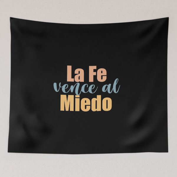Item preview, La fe vene al miedo, cita cristiana española designed and sold by Aryam Quotes.