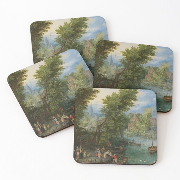 Item preview, River Landscape (1607) - Jan Brueghel the Elder designed and sold by SALON DES ARTS.