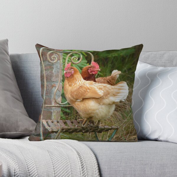 We Are The "CHAIRful" Chooks Of Tranquillity! Chooks - NZ Throw Pillow