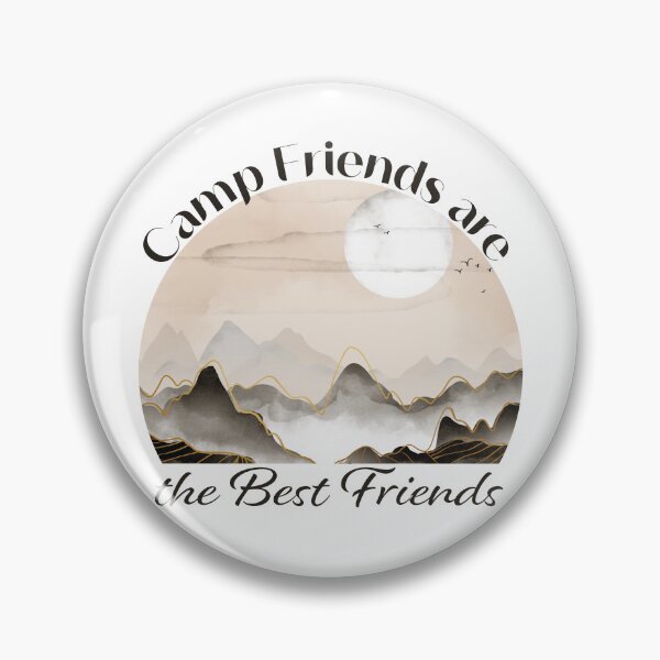 Item preview, Camp Friends are the Best Friends - Beige Mountains designed and sold by Unaiza Khalid.