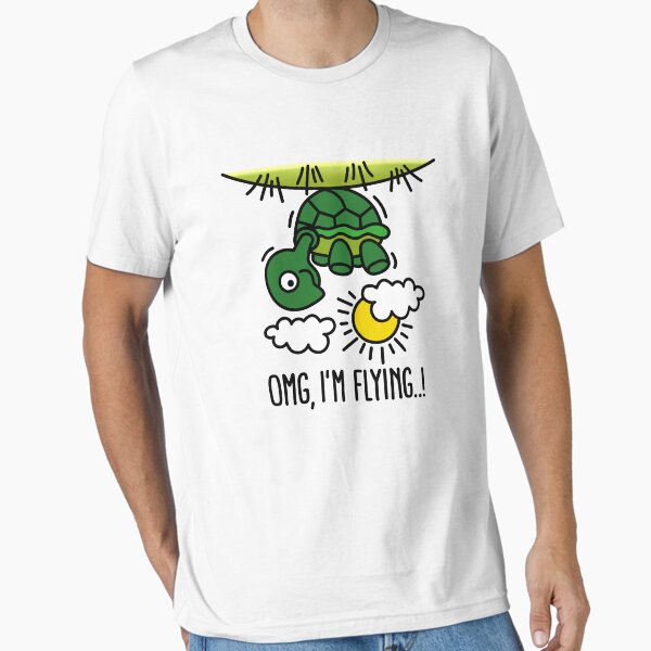 Item preview, OMG, I'm flying! - Turtle designed and sold by LaundryFactory.