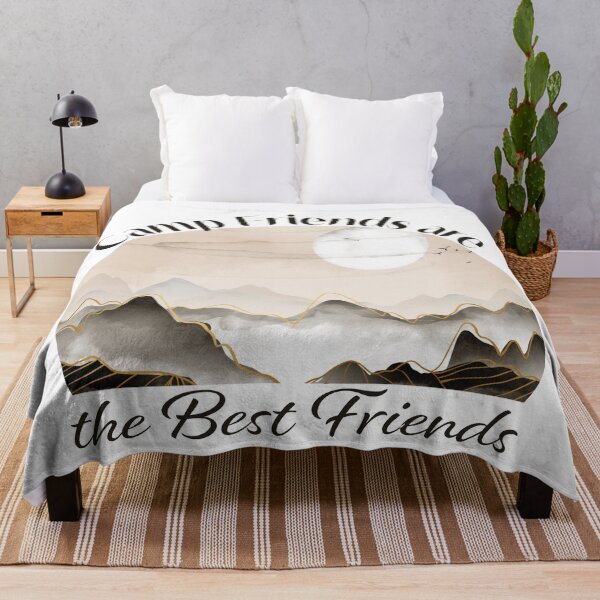 Item preview, Camp Friends are the Best Friends - Beige Mountains designed and sold by Unaiza Khalid.