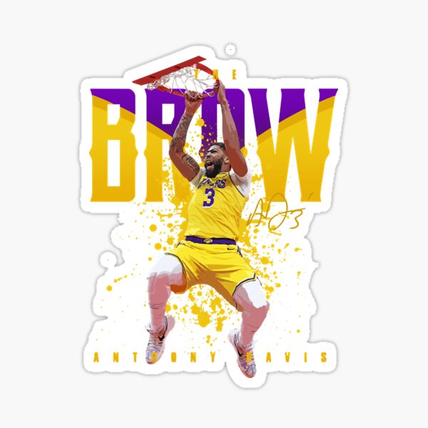 Anthony Davis 2021 Blue Jersey for Los Angeles Lakers - NBA Removable Wall Decal Giant Athlete + 2 Wall Decals 36W x 55H