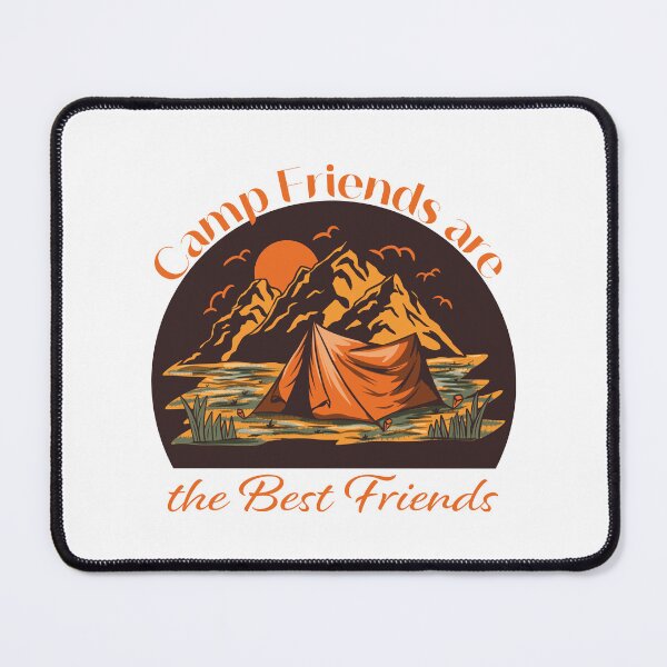 Item preview, Camp Friends are the Best Friends - Beige Mountains designed and sold by Unaiza Khalid.