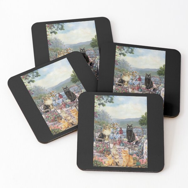 Item preview, Cats with beautiful lake picture art designed and sold by Alexanderhishop.
