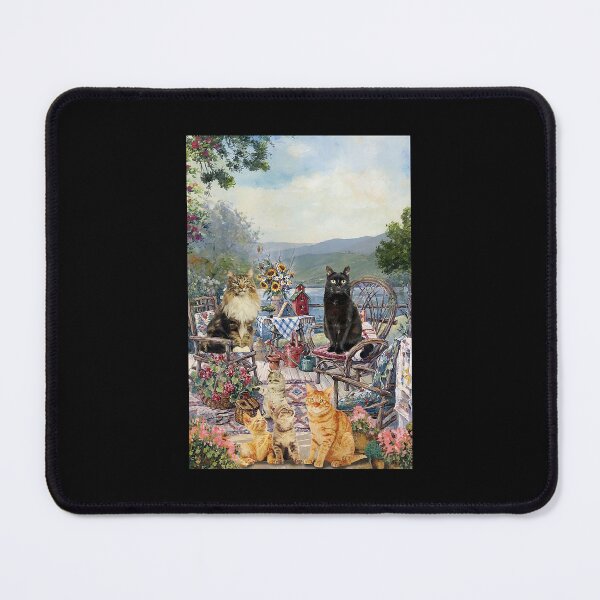 Item preview, Cats with beautiful lake picture art designed and sold by Alexanderhishop.