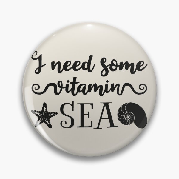 Item preview, I Need Some Vitamin Sea Fun Black Text Summer Ocean Text Design designed and sold by TrulyEpoque.