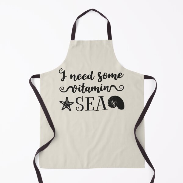 Item preview, I Need Some Vitamin Sea Fun Black Text Summer Ocean Text Design designed and sold by TrulyEpoque.