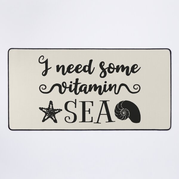 Item preview, I Need Some Vitamin Sea Fun Black Text Summer Ocean Text Design designed and sold by TrulyEpoque.