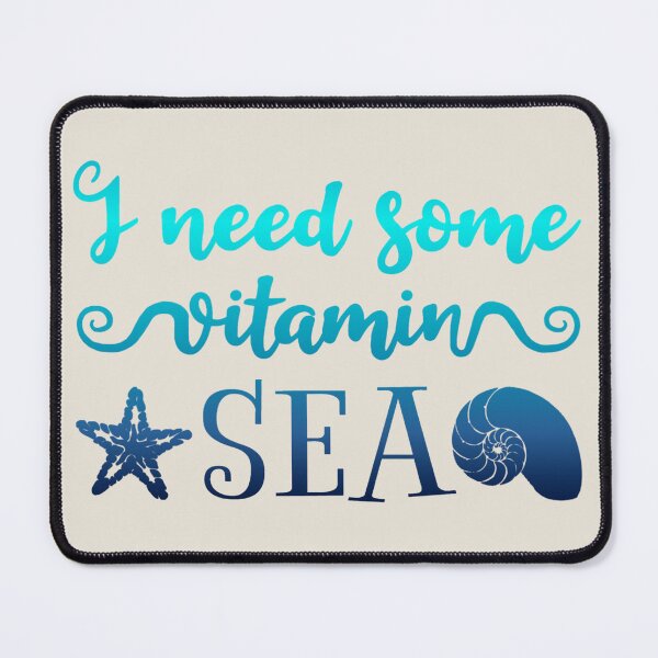 Item preview, I Need Some Vitamin Sea Cool Blue Ombre Text Summer Ocean Text Design designed and sold by TrulyEpoque.